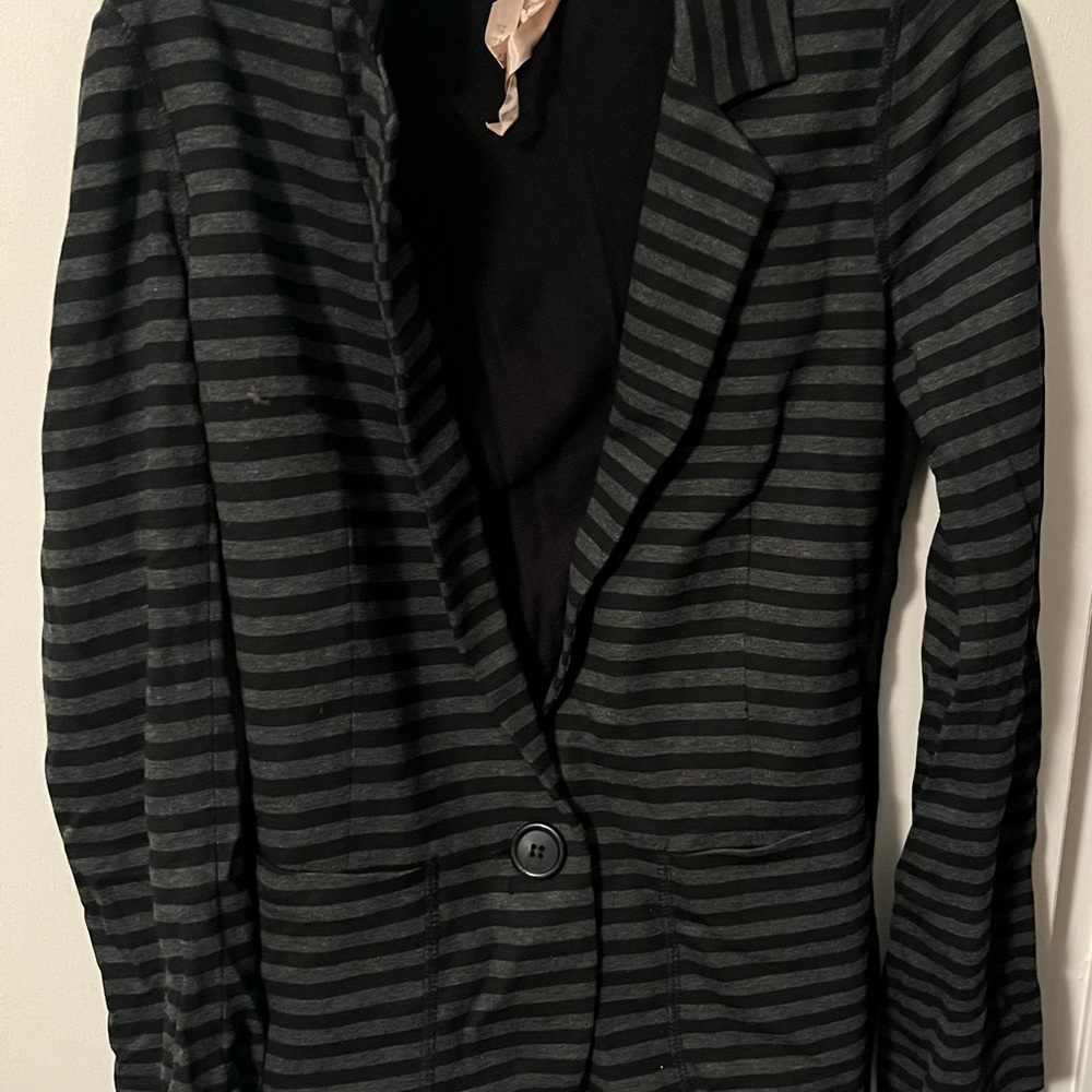 Bailey 44 Black and Gray Striped Jacket